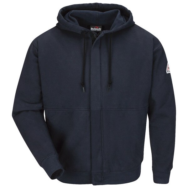 Men's Fleece FR Zip-Front Hooded Sweatshirt in Navy